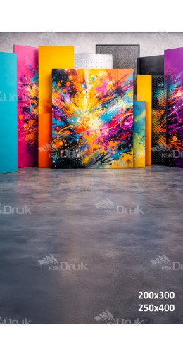 Tło fotograficzne „Kolorowa abstrakcja – graffiti splash art” | 4064